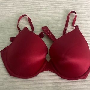 Victoria Secret Red Biofit Padded Full Coverage Bra 34C